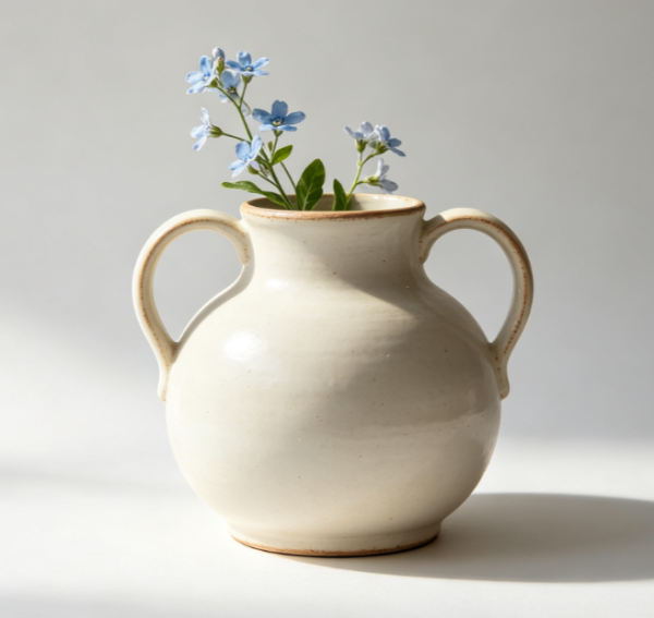 Two handled ceramic vase